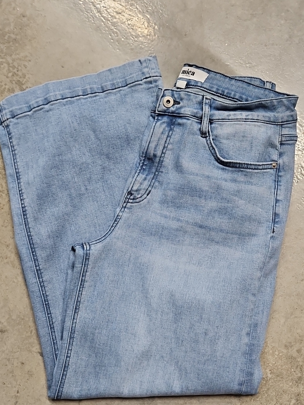 Mica Los Angeles Light Blue Wide Leg Jeans